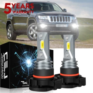 2PC LED Fog Light Bulbs Lamp For Jeep Grand Cherokee 2011-2012 White 6000K 100W - Picture 1 of 16