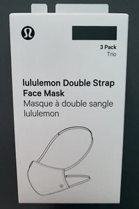 Lululemon Double Strap Face Mask 3 Pack Trio - Black - Fast Free Shipping - Picture 1 of 4