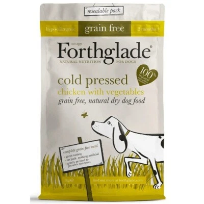 Forthglade Dry Dog Food 2kg Cold Pressed Chicken Grain Free Puppies & Adults - Image 1 of 3