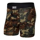 Saxx Vibe Boxer Brief Men's Underwear, Woodland Camo, Large