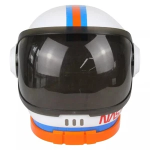Casco espacial blanco astronauta niño NASA Apolo niños disfraz talla única visera negra - Imagen 1 de 2