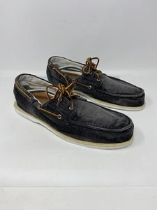 Timberland Denim Boat Shoes Two Eye Hole Non Marking Men’s Size: 13W - Picture 1 of 13