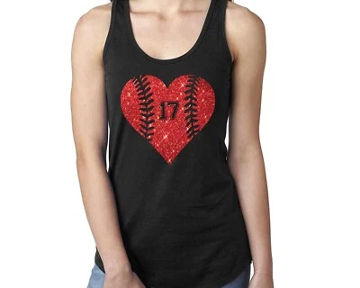 Camiseta sin mangas personalizada brillante corazón siguiente nivel ajustada espalda deportiva equipo mamá Foto 1 de 4