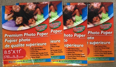 Cuatro paquetes de papel fotográfico premium de 8,5"" x 11"" 32 hojas en total Foto 1 de 2