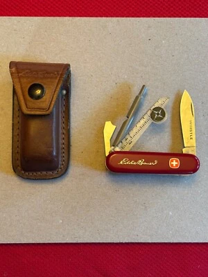 Navaja suiza Wenger WHISTLE Eddie Bauer con estuche de cuero ¡súper rara! Foto 1 de 4