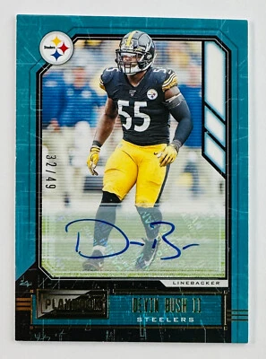 DEVIN BUSH II AUTO 2020 PLAYBOOK SP #/49 STEELERS AUTOGRAPH SEAHAWKS - MICHIGAN - Image 1 of 2