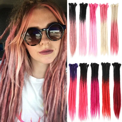 60cm Dreadlocks Extension Synthetische Dreadlock Reggae Dreads Crochet Braid Loc - Bild 1 von 4