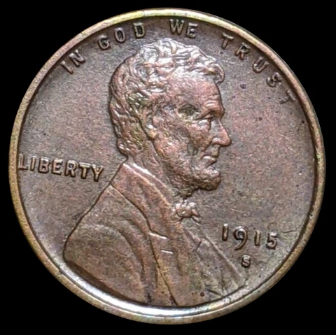 1915 S Lincoln Cent Wheat Penny - semi key date coin id68827 Cover