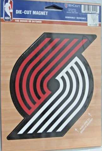 NBA Portland Trail Blazers 6 1/8"T by 5 1/8"W Auto Die-Cut Magnet by WinCraft Cover