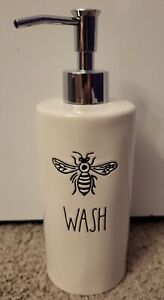 Rae Dunn Liquid Pump Hand Soap Dispenser  Bee “WASH” By Magenta