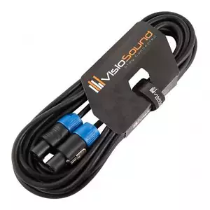 Rean/Neutrik Licensed Male Locking Speakon to Speakon Lead Speaker PA Amp Cable - Picture 1 of 8