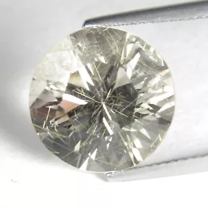 10.06Cts Excellent 100% Natural Earth Mined Rutilite Quartz Round Cut Gemstone - Picture 1 of 4