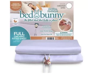 Bed Bunny Locking Fitted Bed Sheet,AS SEEN ON TV,Stays On & Won’t Slip Off,full - Picture 1 of 2