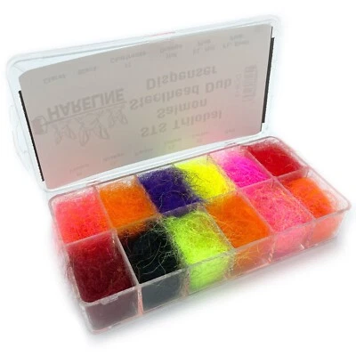 DISPENSADOR DE DOBLAJE STS TRILOBAL DUB SALMÓN Y CABEZA DE ACERO - Hareline Fly Titing ¡NUEVO! Foto 1 de 3