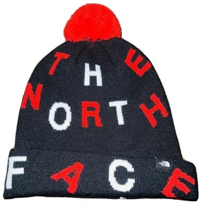 THE NORTH FACE Ski Tuke Youth Cuffed Pom Knit Beanie - Picture 1 of 3