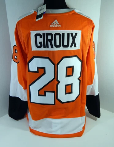 New Mens Philadelphia Flyers Claude Giroux #28 Authentic Adidas Orange Jersey XL Cover
