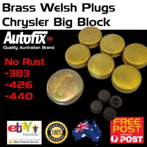 Brass Welch Welsh Freeze Core Plug Set Gallery Kit Fits BB Chrysler 383 426 440 - Picture 1 of 3