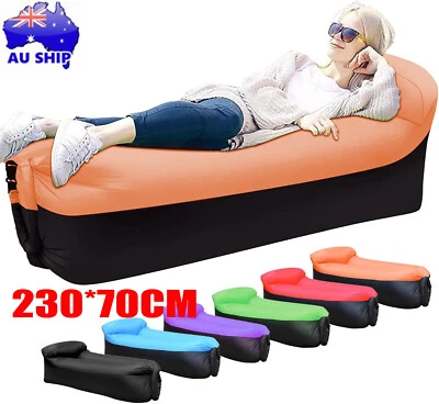 2025 Inflatable Air Bag Sofa Lounge Sleeping bag Camping Bed Outdoor Beach Couch - image 1 of 4