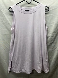 J Jill Womens Sleeveless Shirt Blouse Pale Purple Long Wearever Collection M - Picture 1 of 6