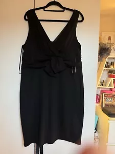 Laura Ashley Black Dress with mesh details Size UK 18 - Picture 1 of 5