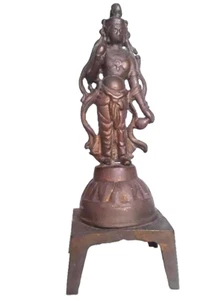 Figura vintage china Guan Yin estilo dinastía Tang en soporte - Imagen 1 de 11
