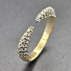KATIE ROWLAND CLAW PAVE GOLD PLATED STERLING SILVER RING