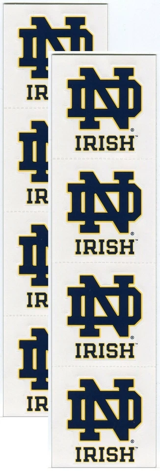 Pegatinas álbum de recortes con logotipo de la NCAA de la Universidad de Notre Dame "ND IRISH" 8/pk Foto 1 de 1