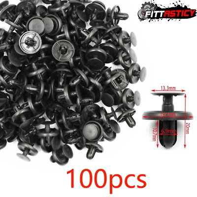 100x Guardabarros Retenedor Nylon Negro Sujetador Clips Coche para Toyota Corolla 1999-2012 Foto 1 de 4