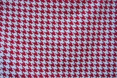 1.25 yards red white KNIT HOUNDSTOOTH fabric 58" wide - Image 1 of 2
