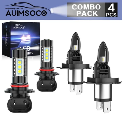 For Toyota Tundra Pickup 2000-2006 LED Headlights Hi/Lo Beam Fog Light Combo Kit - Изображение 1 из 4