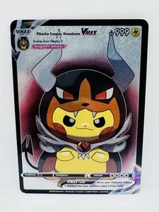 Pokemon Pikachu X Houndoom Cosplay Kawaii Doujin Art Holo Anime Card Full Art - Picture 1 of 1