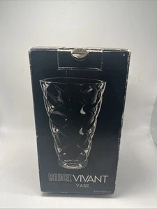 RIEDEL Crystal Vivant Modern Quilted Bubble Balloon 8” Vase Germany - Picture 1 of 7