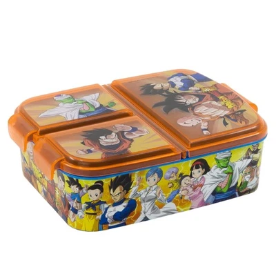 Dragon Ball | Caja de pan con 3 compartimentos para niños - Fiambrera infantil - Snack Box... Foto 1 de 3