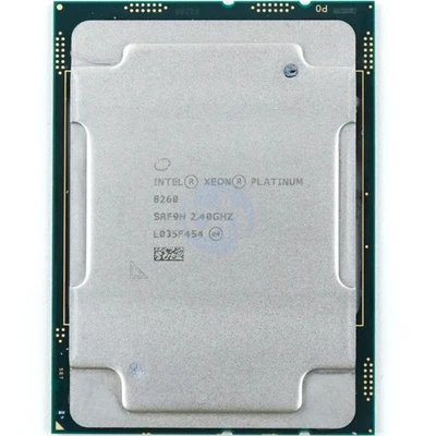 Intel Xeon Platinum 8260 (SRF9H) 2.40GHz 24-Core LGA3647 165W 35.75MB Cache CPU - Immagine 1 di 3