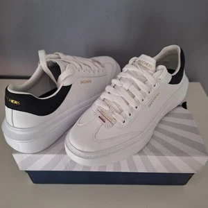 Mujer Sketchers Court Classics Entrenadores Reino Unido 6.5 Euro 39.5 Blanco Negro Dorado NUEVO - Imagen 1 de 9