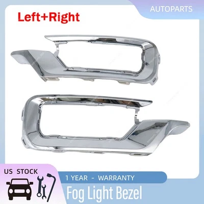 Front Bumper Fog Light Trim Driver Passenger For 13-17 GMC Acadia 17 GMC Limited - Imagem 1 de 4