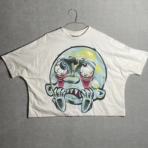 Boxy Cropped Oversized Tee Syndicate Streetwear White T Size M - Picture 1 of 17