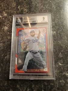 2015 Bowman Clayton Kershaw Red Ice # 4/5 SSP Beckett 9 Los Angeles Dodgers - Picture 1 of 2