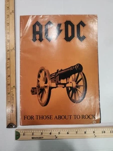 Vintage 1981 AC/DC For Those About To Rock US Tour Program Fold Out Poster 26x36 - Bild 1 von 4
