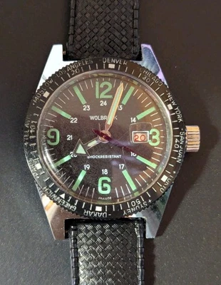 Reloj Wolbrook Skindiver Vintage Original Funcionamiento Foto 1 de 4