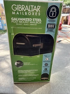 NEW Locking Mailbox Black NEVER OPENED Secure Safe LARGE Solar Group 236685 - Picture 1 of 5