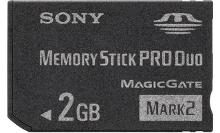 Sony 2 GB Memory Stick Pro Duo Flash Memory Card MSMT2G PSP - Image 1 of 1