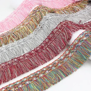 5M Ethnic Indian Long Lace Trim Tassel Fringe Trimming DIY Curtain Dress Decor - Picture 1 of 17