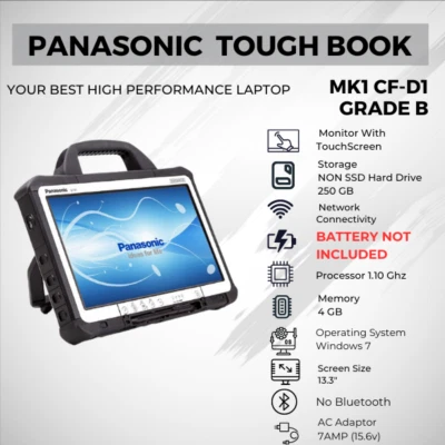 PANASONIC TOUGHBOOK MK1 CF-D1 DIAGNOSTICS TABLET RAM 4GB  250GB NON SSD  Grade C - Image 1 of 2