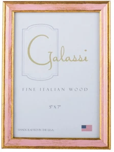 F. G. Galassi Handmade Fine Italian Wood Traditional Pink/Gold 14946 4"x6" Frame - Picture 1 of 1