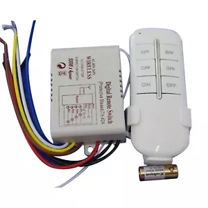 4 Way Light Lamp Digital Wireless Remote Controller Switch ON/OFF 110-240V New H - Picture 1 of 4