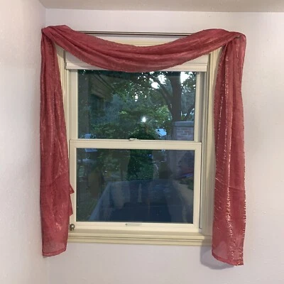 Window treatment swag pink sheer shimmer JCPenney Home Collection - Image 1 of 4