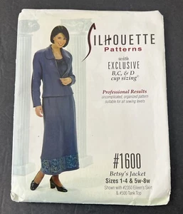 Silhouettes Sewing Pattern - #1600 Betsy’s Jacket Sizes 1-4 & 5w-8w - Picture 1 of 2