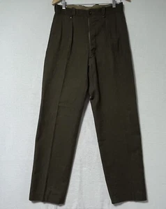Vintage French Military Pants Men's 43 Green Wool Mitin Antimite Definitif - Picture 1 of 13