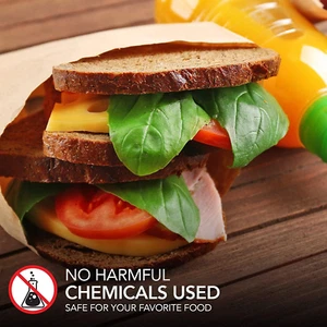 Paper Sandwich Bags Kraft Brown 200 Pack - Biodegradable and Compostable Food... - Picture 1 of 12